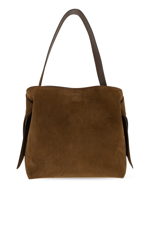 Acne Studios - Women - Suede shoulder bag with logo - Brown