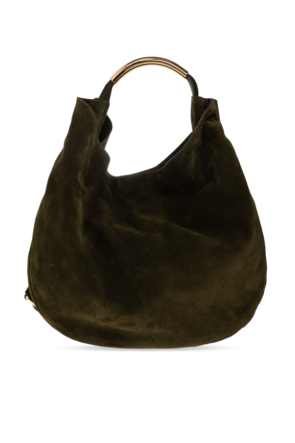 Moschino - Women - Suede handbag - Green 293390₽