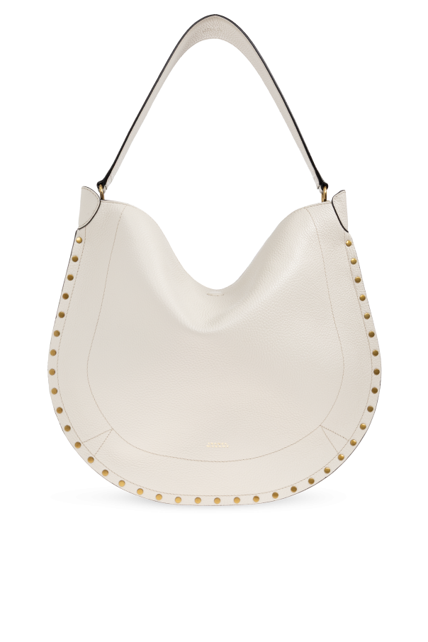 Isabel Marant - Women - Leather shoulder bag Oskan Hobo Soft - Cream 227490₽