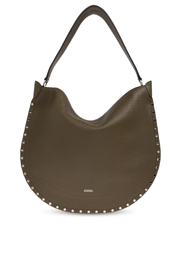 Isabel Marant - Women - Leather shoulder bag OSKAN HOBO SOFT - Green 252790₽