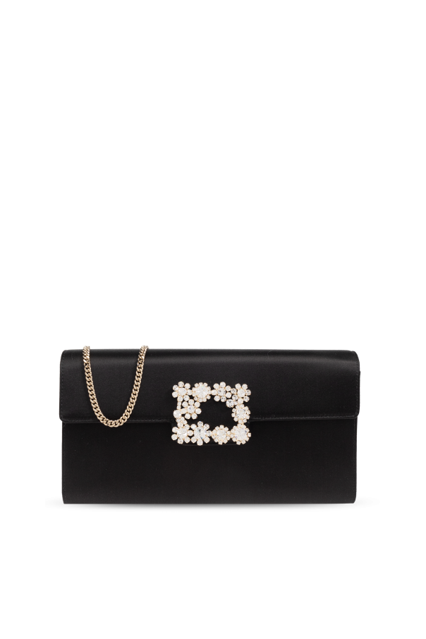 Roger Vivier - Women - Satin clutch Efflorescence - Black 392390₽